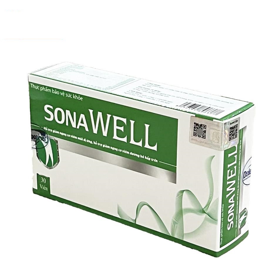 SonaWell hỗ trợ giảm nguy cơ viêm đường hô hấp trên, hỗ trợ giảm nguy cơ viêm mũi dị ứng