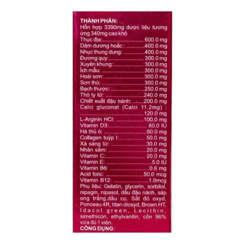 Hỗ trợ tăng nội tiết tố nữ Bổ Thận Nữ Abipha hộp 3 vỉ x 10 viên