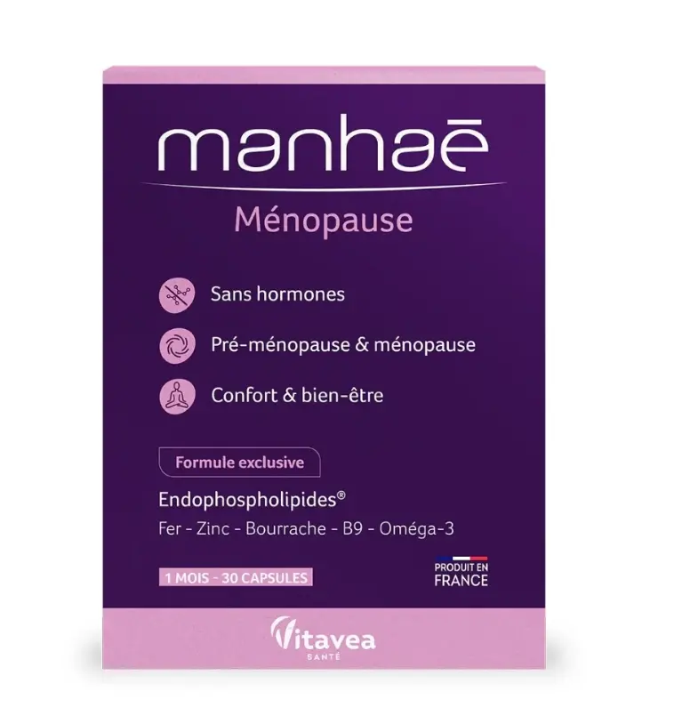 Viên uống nội tiết tố Manhae Menopause - Hỗ trợ giảm bốc hoả, cáu gắt, đổ mồ hôi đêm