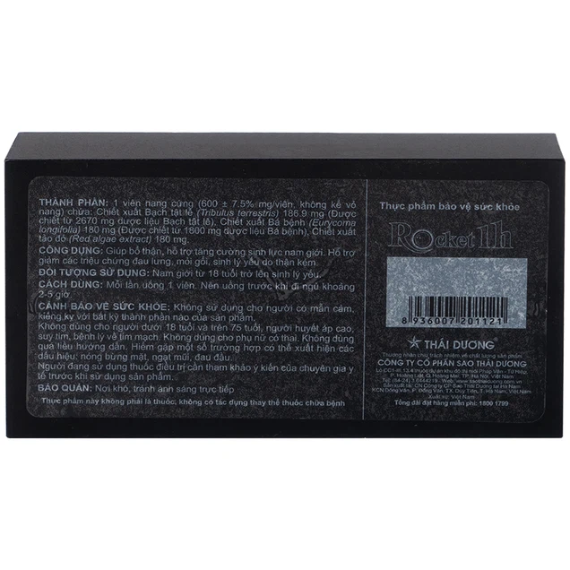 Viên uống Rocket 1h Thái Dương giúp bổ thận dương, tăng cường sinh lực (6 viên)
