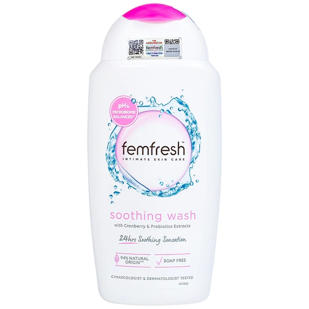 Dung dịch vệ sinh phụ nữ Femfresh Intima Skin Care Soothing Wash hỗ trợ điều trị viêm nhiễm phụ khoa (250ml)