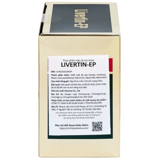 Livertin-EP bổ gan hạ men gan tăng cường chức năng gan mật