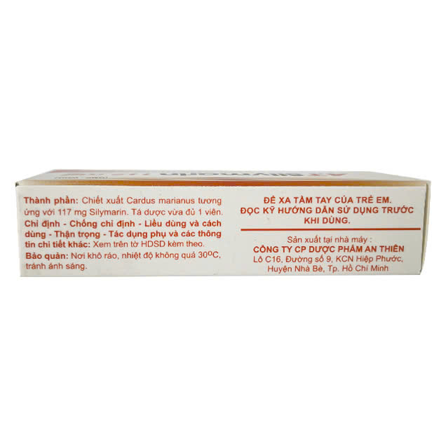 Thuốc A.T Silymarin 117mg An Thiên hỗ trợ điều trị bệnh viêm gan mạn tính, xơ gan