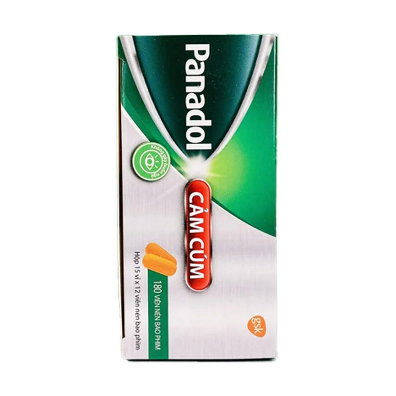 Viên nén Panadol cảm cúm 500g (vi *12v)-Glaxo Pháp hộp 15vỉ *12viên