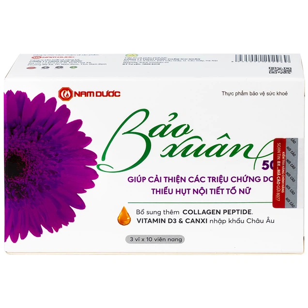 Viên uống Bảo Xuân Tuổi 50+ Nam Dược bổ sung và hỗ trợ cân bằng nội tiết tố nữ Estrogen