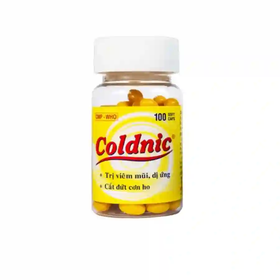 Thuốc Coldnic USA-NIC Pharma điều trị viêm mũi, dị ứng, cắt đứt cơn ho (100 viên)