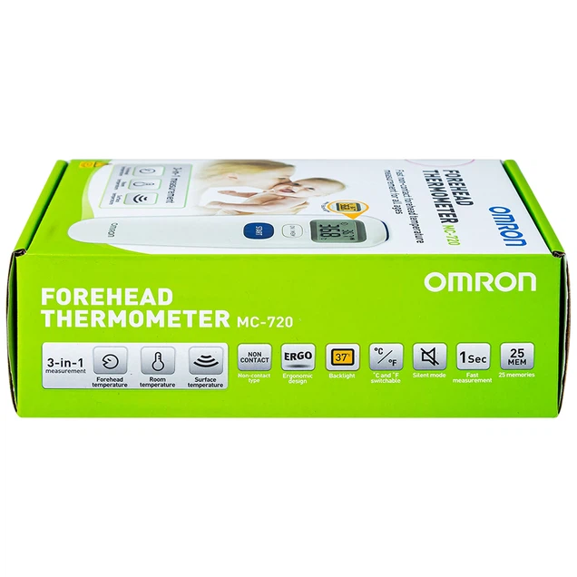 Nhiệt kế hồng ngoại đo trán Omron MC 720- Nhật bản