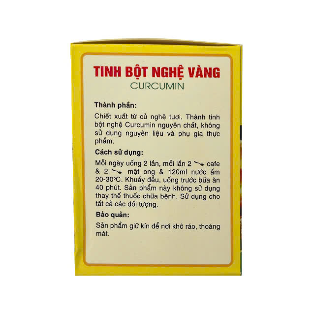 Tinh bột nghệ vàng Curcumin Bà Bé hộp 100g