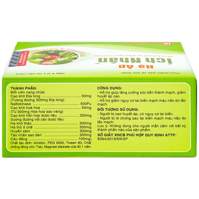 Viên uống Hạ Áp Ích Nhân Nam Dược hỗ trợ hạ huyết áp, giảm nguy cơ tai biến