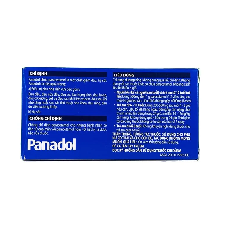 Panadol xanh LD mới-Glaxo Pháp-hộp 10vỉ*12viên