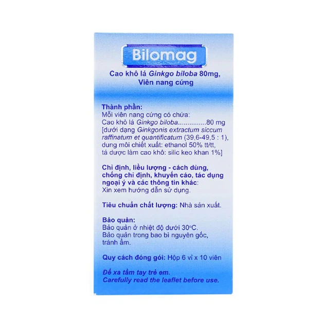 Thuốc Bilomag 80mg Natur Produkt Pharma điều trị suy tuần hoàn não, giảm chú ý tập trung