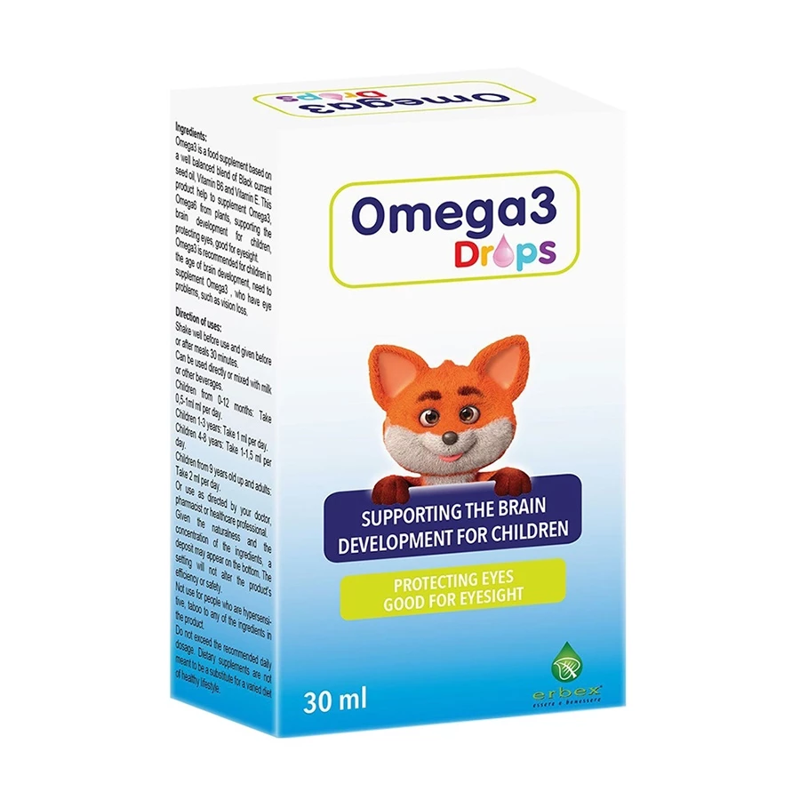 Omega 3 Drops Erbex - Hỗ trợ phát triển não bộ & thị lực cho trẻ