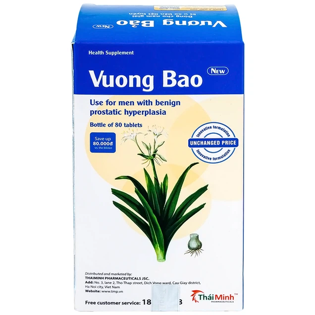 Vương bảo-Thái Minh giảm nguy cơ phát triển của u phì đại tiền liệt tuyến