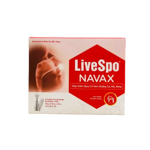 LIVESPO NAVAX 4 ỐNG X 5ML - XỊT MŨI GIÚP GIẢM NGUY CƠ VIÊM ĐƯỜNG TAI, MŨI, HỌNG