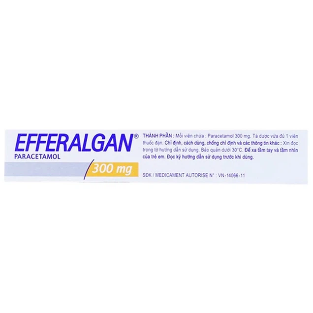 Thuốc đạn Efferalgan 300mg UPSA SAS giảm đau, hạ sốt (10 viên)