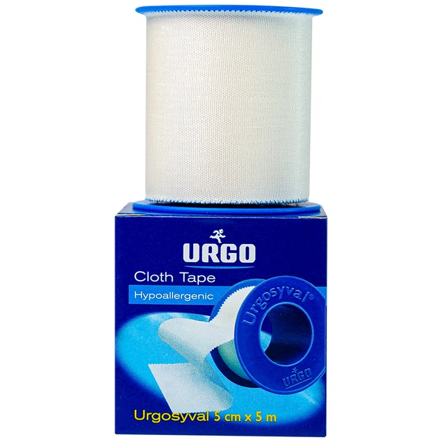 Băng keo lụa Urgo size 5cm x 5m băng các vết thương trong phẫu thuật, cố định thiết bị y tế