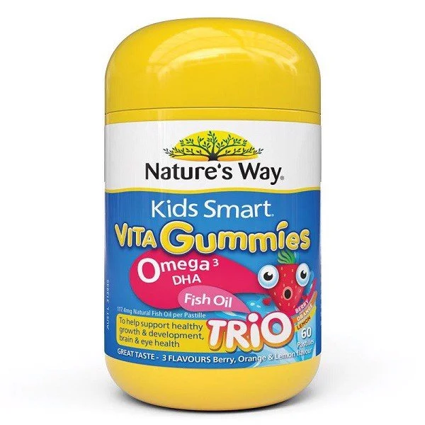 Vita Gummies Omega 3 - Kẹo dẻo Nature's Way DHA cho bé từ 2 tuổi