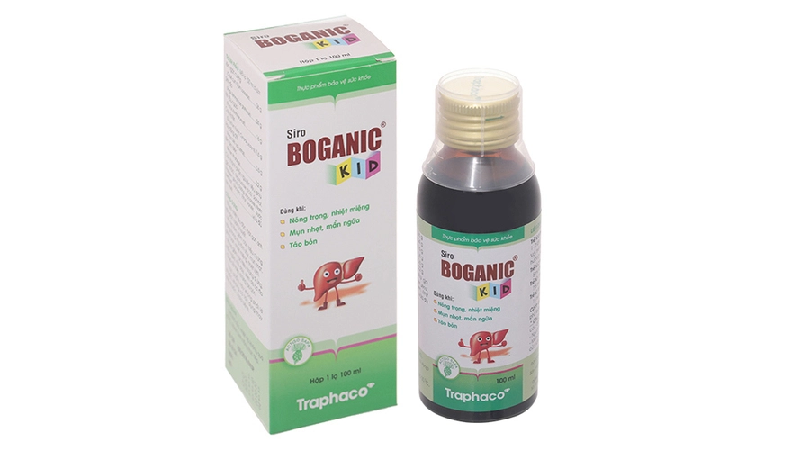 Siro Boganic Kid 100ml Traphaco thanh nhiệt tiêu độc, mát gan, sinh tân dịch, lương huyết