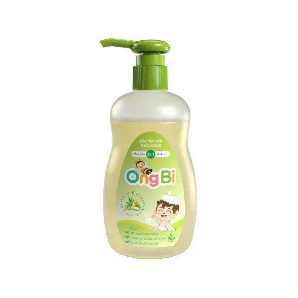 Sữa tắm gội thảo dược trẻ em Ong Bi