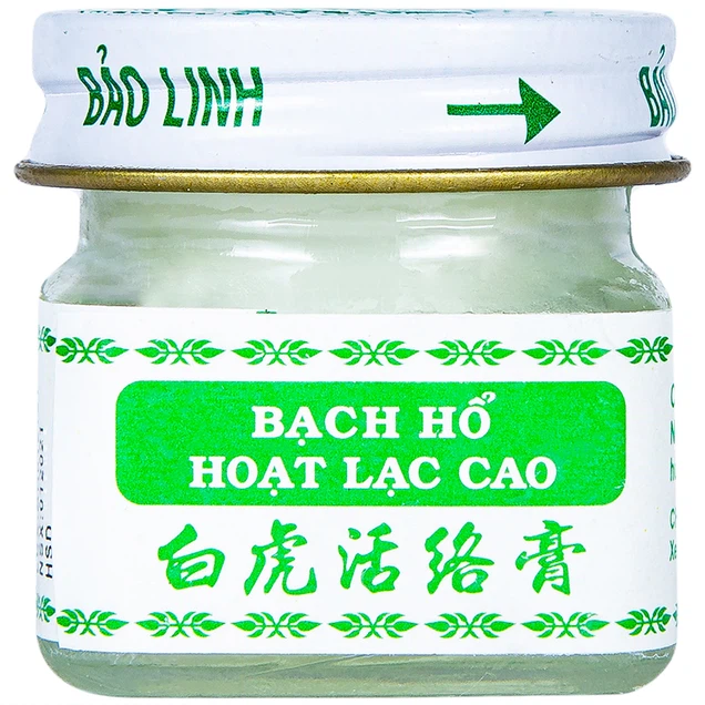 Cao xoa bóp Bạch Hổ Hoạt Lạc Cao Bảo Linh điều trị đau lưng cấp, đau thần kinh tọa lọ 20g
