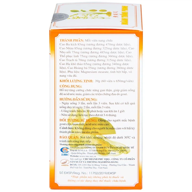 Hoàng Thống Phong- hỗ trợ tăng cường chức năng gan thận