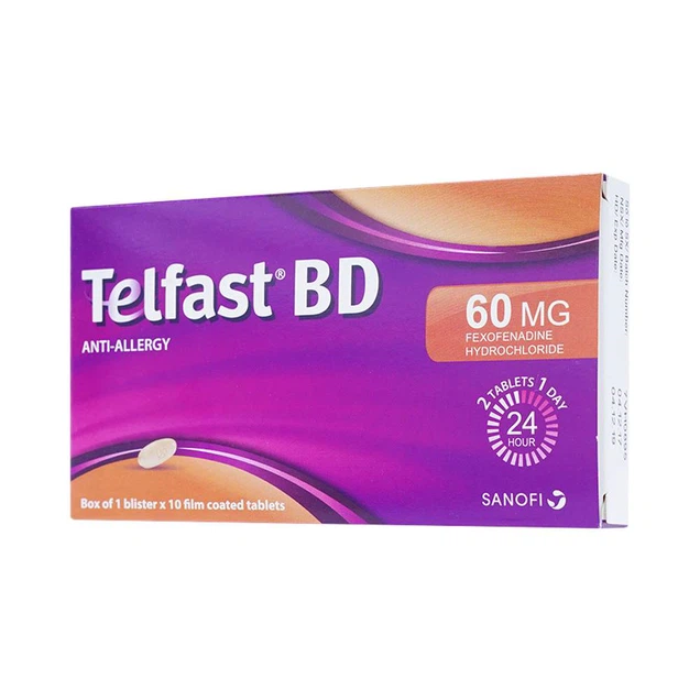 Telfast BD 60mg -Fexofenadine HCl điều trị viêm mũi dị ứng, mày đay