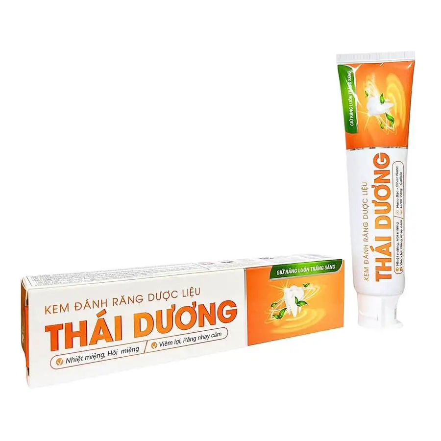 Kem đánh răng dược liệu Thái Dương hạn chế nhiệt miệng, hôi miệng, viêm lợi, răng nhạy cảm (150g)
