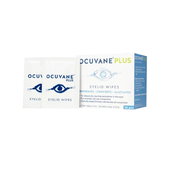 Gạc lau mi mắt Ocuvane Plus Sucs làm sạch hiệu quả bụi bẩn và phấn hoa đọng lại trên mi (24 miếng)