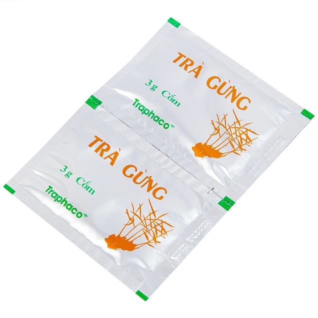 Trà Gừng Traphaco điều trị đau bụng do lạnh, đầy trướng, không tiêu (20 gói x 3g)