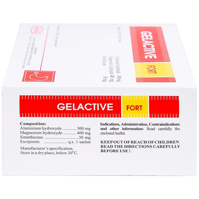 Hỗn dịch uống Gelactive Fort Hasan làm dịu các triệu chứng trong rối loạn tiêu hóa