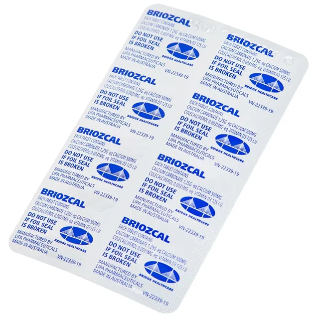 Thuốc Briozcal Bridge Healthcare dự phòng và điều trị thiếu hụt calci, vitamin D3 