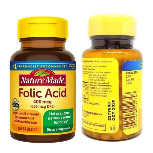 Folic Acid 400mcg - Bổ sung Acid Folic cho Bà Bầu