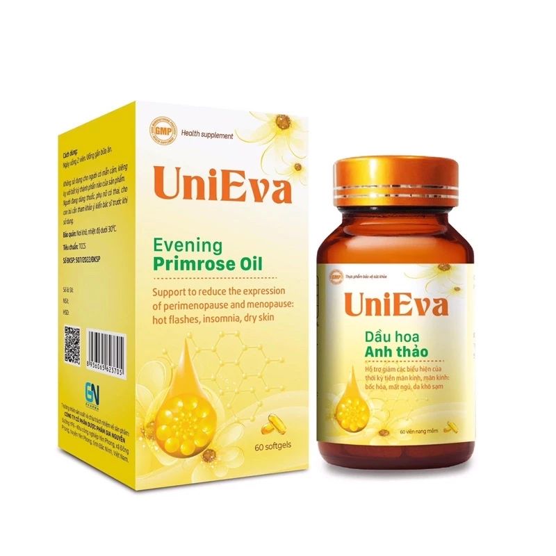 UniEva Meracine - Bổ sung tinh dầu hoa thảo, hỗ trợ giảm bốc hỏa, mất ngủ, da khô sạm