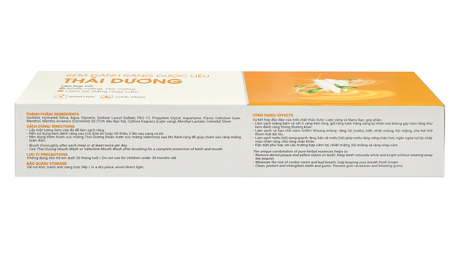 Kem đánh răng dược liệu Thái Dương hạn chế nhiệt miệng, hôi miệng, viêm lợi, răng nhạy cảm (150g)