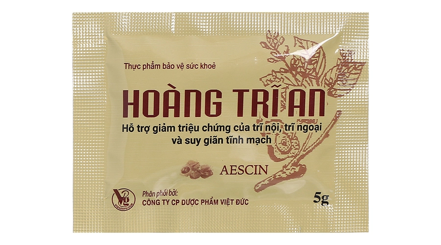 Hoàng Trĩ An hỗ trợ giảm trĩ, suy giãn tĩnh mạch hộp 12 gói x 5g