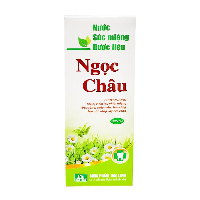 NƯỚC SÚC MIỆNG DƯỢC LIỆU NGỌC CHÂU HOA LINH 125ML - LÀM SẠCH KHỬ MÙI HÔI MIỆNG