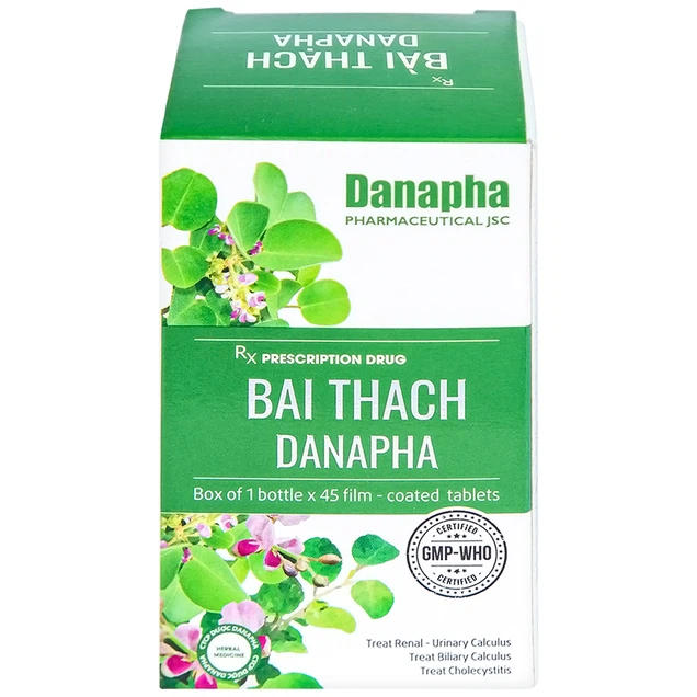 Thuốc Bài Thạch Danapha điều trị sỏi thận - tiết niệu, sỏi mật (45 viên)