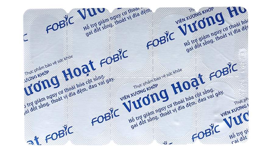 Viên xương khớp Vương Hoạt giảm nguy cơ thoái hóa cột sống, đau vai gáy hộp 20 viên