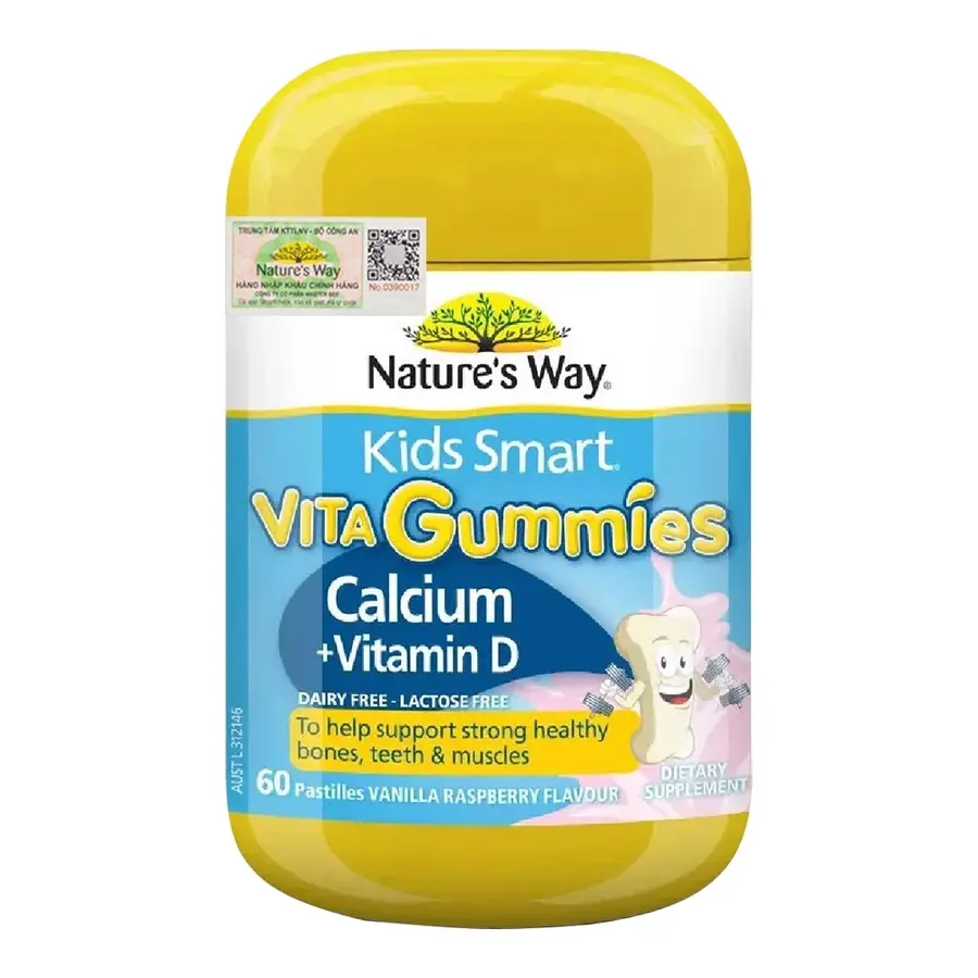 Nature's Way Vita Gummies Calcium + Vitamin D – Kẹo canxi cho bé