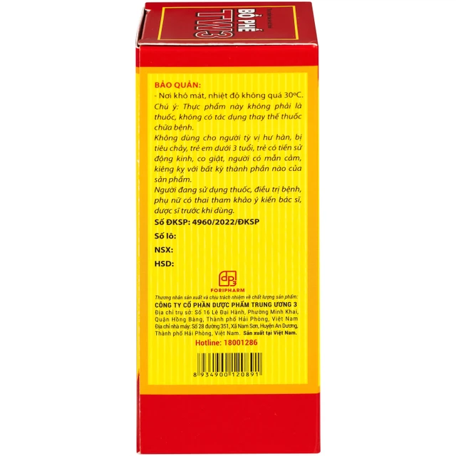 Siro Bổ Phế giảm ho rát họng TW3 ( 150ml )