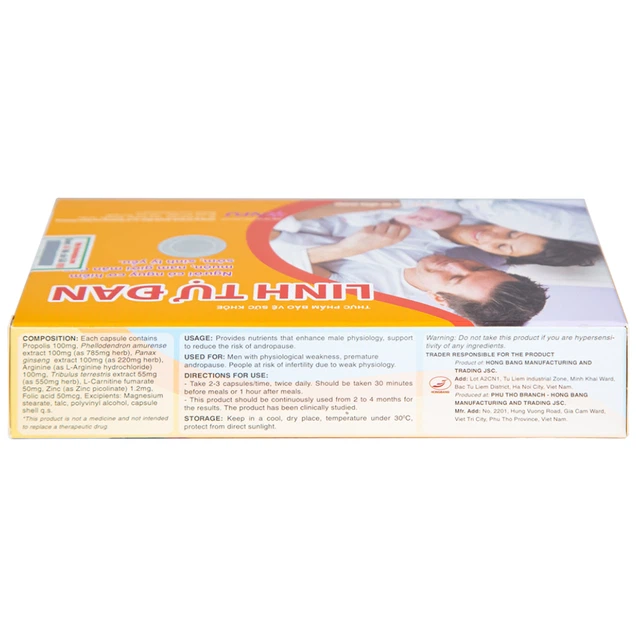 Viên uống Linh Tự Đan Hồng Bàng giúp tăng cường sinh lý nam, hỗ trợ giảm nguy cơ mãn dục nam