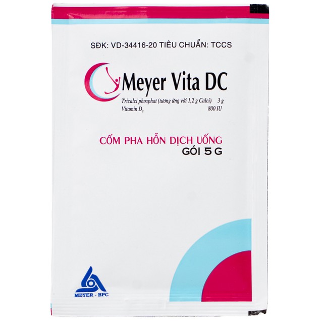 Cốm Pha Hỗn Dịch Uống Meyer Vita DC điều trị và phòng ngừa thiếu vitamin D và canxi, loãng xương