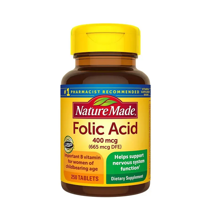 Folic Acid 400mcg - Bổ sung Acid Folic cho Bà Bầu