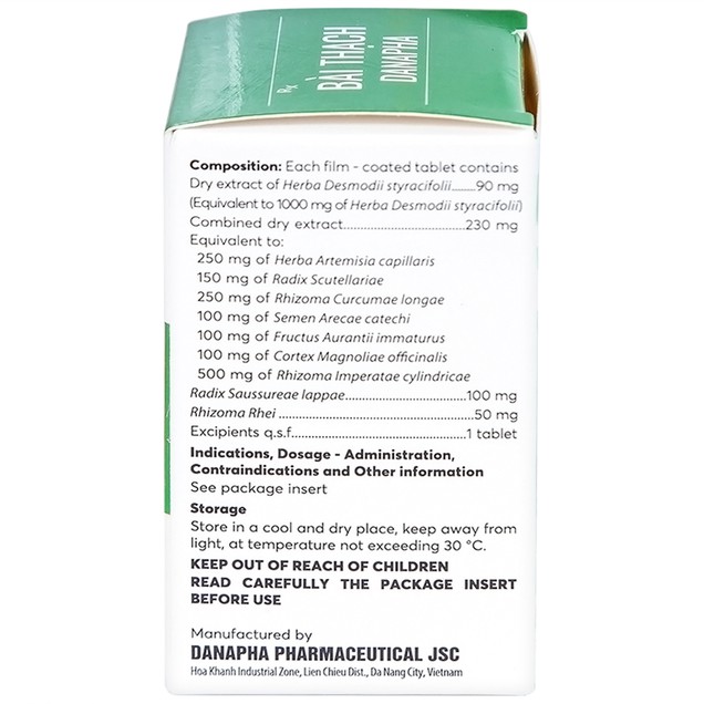 Thuốc Bài Thạch Danapha điều trị sỏi thận - tiết niệu, sỏi mật (45 viên)