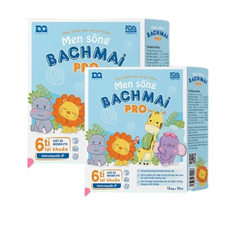 Men sống Bạch Mai Pro - Hỗ trợ giảm rối loạn tiêu hoá, giúp trẻ ăn ngon, tăng đề kháng