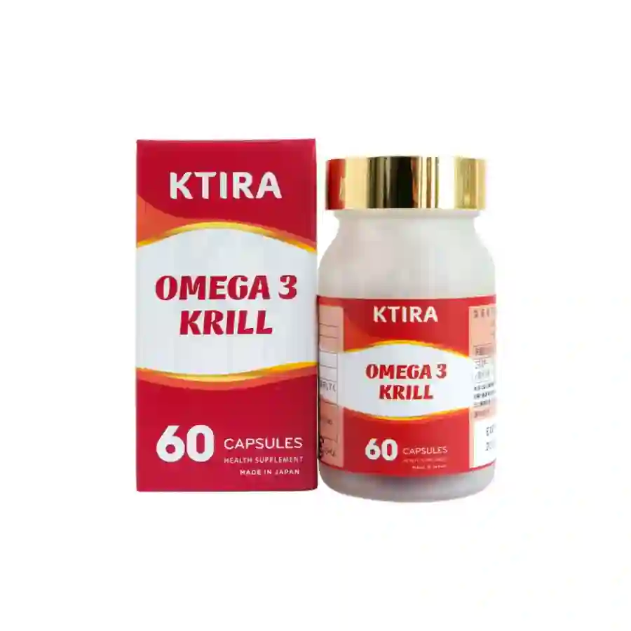 Viên uống Ktira Omega 3 Krill bổ sung DHA và EPA, bổ não (60 viên)