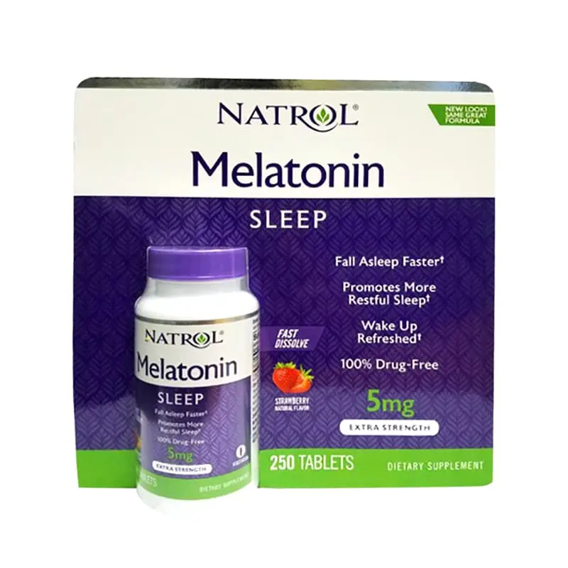 Viên uống giúp ngủ ngon Natrol Melatonin 5mg 250 viên