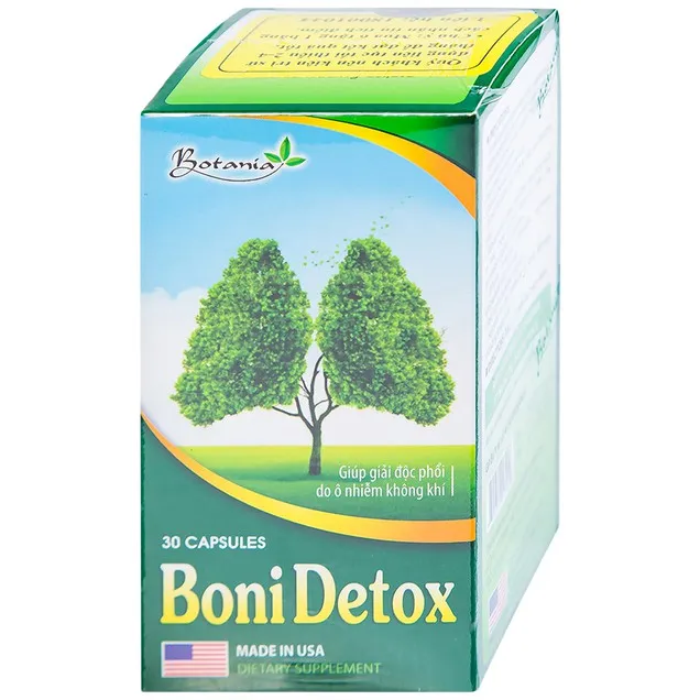 Viên uống BoniDetox Botania chống oxy hóa, hỗ trợ bảo vệ phổi