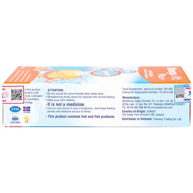 Siro Omega Vit Plus+ Botafarma hỗ trợ tăng khả năng chống oxy hóa, tốt cho não bộ và mắt ( Lọ 100ml )