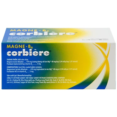 Viên nén Magne B6-Corbiere-Sanofi(VN)-hộp 5vỉ*10viên